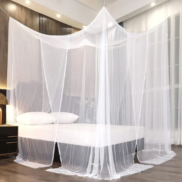 Dosel De Tela Mosquitera 4 Puertas Para Cama Matrimonial