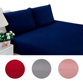 Kit Jogo Lençol Casal Elåstico E Fronhas 3pçs 400 Fios Hotel Kit Jogo Lençol Casal Elåstico E Fronhas 3pçs 400 Fios Hotel