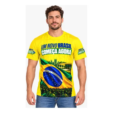 Camisa Camiseta Bolsonaro Patriota Deus Pátria Família