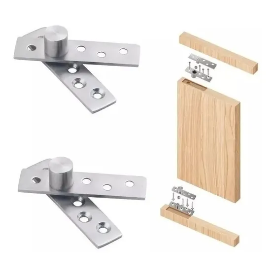 2pcs Bisagra Puerta Pivote Oculta Giratoria Inox 160 Kilos