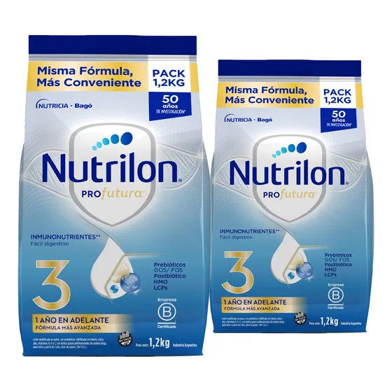 Leche Nutrilon Profutura 3 Polvo Pack Economico 1,2kg X 2un