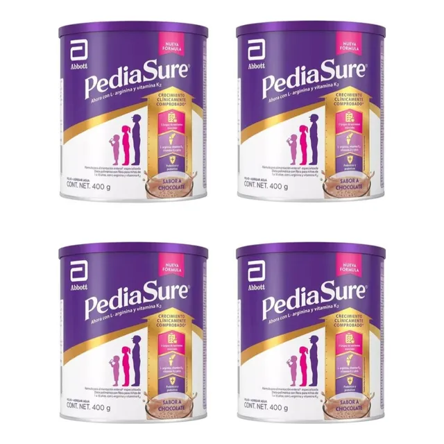 Pediasure Suplemento Nutricional Chocolate 4 Pack = 1 .6 Kg