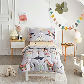 Juego De Ropa De Cama Uozzi Bedding De 4 Piezas Con Dinosaur Juego De Ropa De Cama Uozzi Bedding De 4 Piezas Con Dinosaur