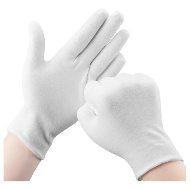 Guantes Blancos Algodon Todas Las Tallas X 1 Par