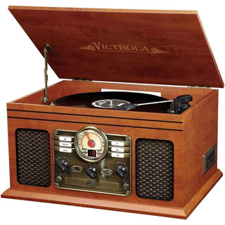 Tocadiscos Victrola Nostalgic 6 En 1 Bluetooth Caoba Tocadiscos Victrola Nostalgic 6 En 1 Bluetooth Caoba