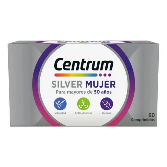 Centrum Silver Mujer Suplemento Dietario X 60 Comp Sabor Neutro