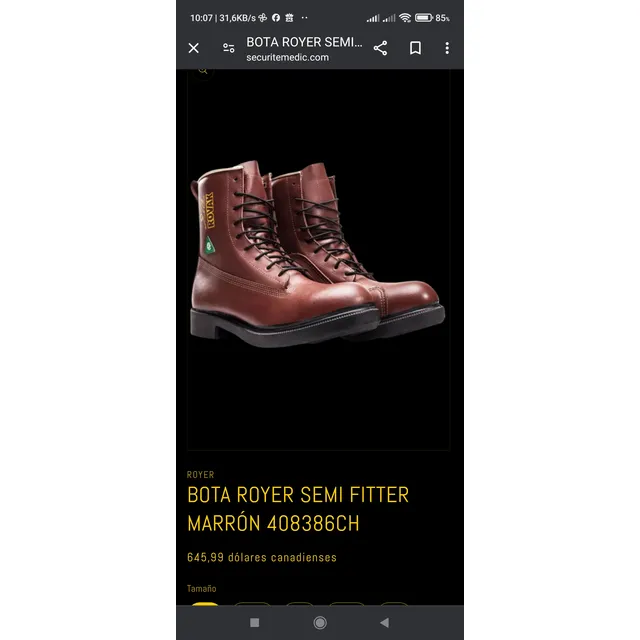 Botas Seguridad Importadas Royer Canadienses N#44