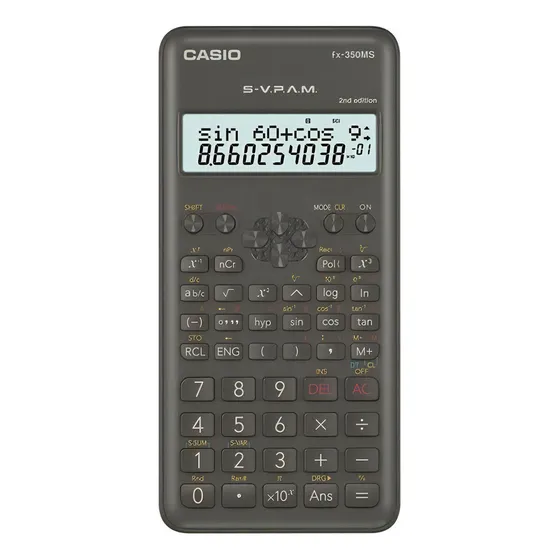 Calculadora Cientifica Casio Fx-350ms Relojesymas Negro