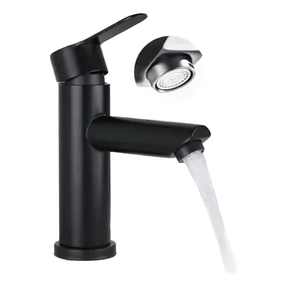 Llave De Lavamanos Griferia  Monomando  Color Negro Cuadrada