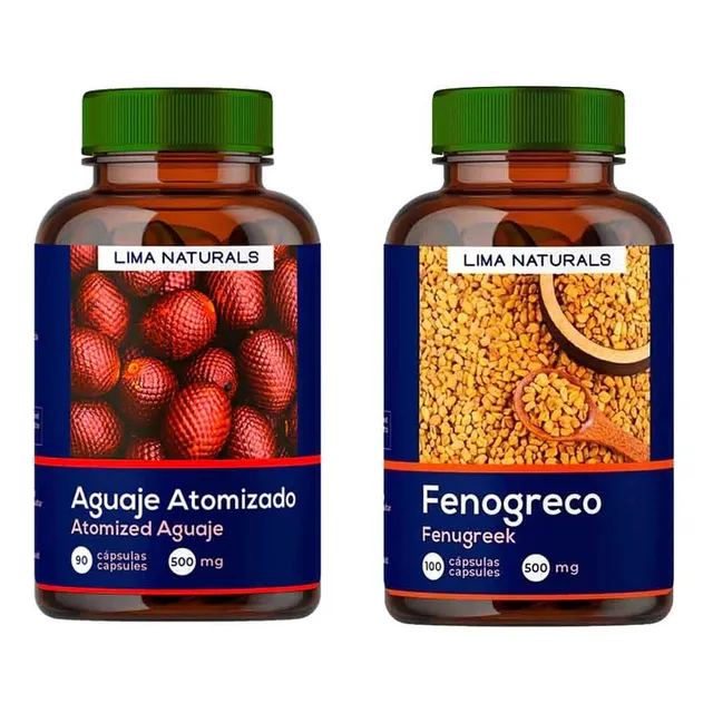 Aguaje Atomizado 90 Cápsulas + Fenogreco 100 Cápsulas Lima N