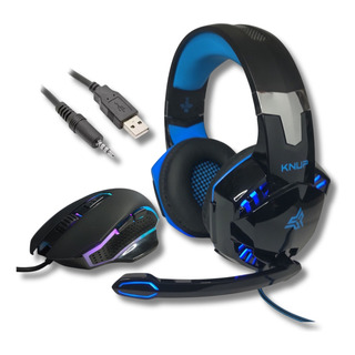 Kit Gamer Headset Fone De Ouvido + Mouse Ergonomico 4800 Dpi Kit Gamer Headset Fone De Ouvido + Mouse Ergonomico 4800 Dpi