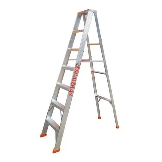 Escalera De Tijera En Aluminio De 7 Pasos 210 Cm 
