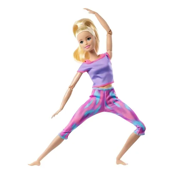Boneca Barbie Made to Move com 22 Articulações Flexíveis e Roupa Esportiva