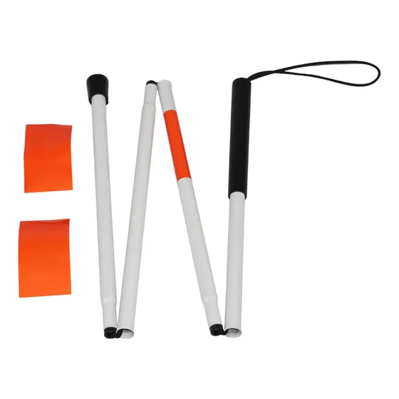 Baston Para Ciego Invidente Plegable Con Reflejante Color Blanco
