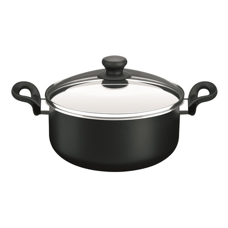 Olla Tefal 24cm Tapa Vidrio Pratika Antiadherente Olla Tefal 24cm Tapa Vidrio Pratika Antiadherente