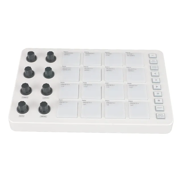 Controlador Midi Drum Pad Smc Portátil Usb 16 Rgb Retroilumi