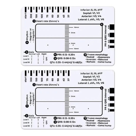 2 Peças De Régua Ecg De 7 Etapas, Régua De 7 Etapas De Ecg P