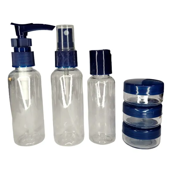 Neceser Set De Viaje X7 Higiene Botellas Cuidado Personal