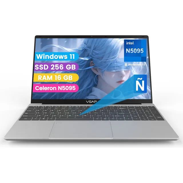 Laptop 15.6in Notebook Intel Celeron N5095 16g Ram 256g Ssd