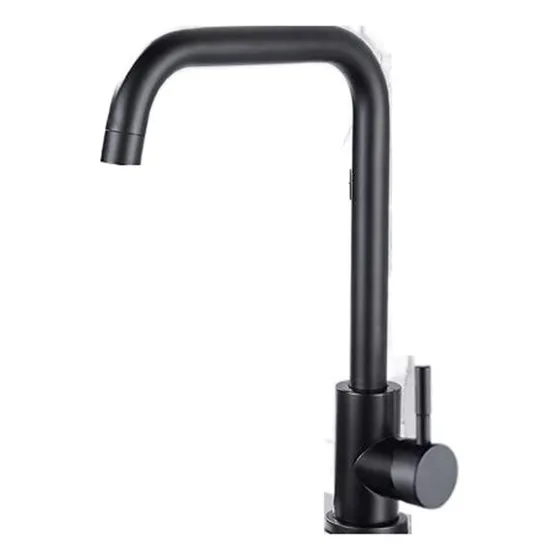 Grifo Cocina Negro Mate Una Sola Manija Rotacion 360 Grado 2