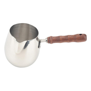 Cafetera De Metal Con Mango De Madera Y Para Verter 300ml Cafetera De Metal Con Mango De Madera Y Para Verter 300ml