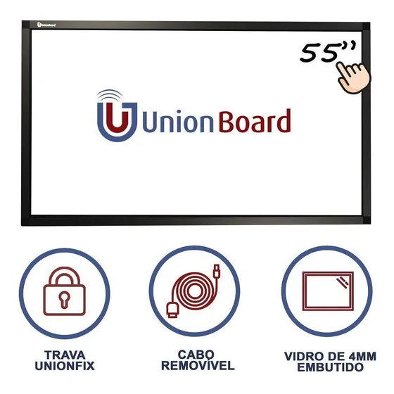 Moldura/lousa Interativa Touchscreen Unionboard 55
