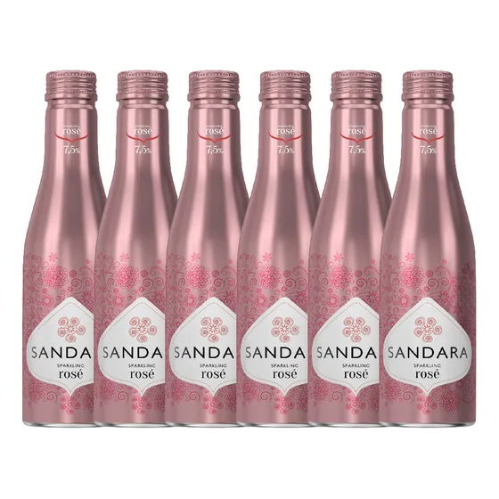 Vino Sandara Rose Lata 250ml X 6 Unidades