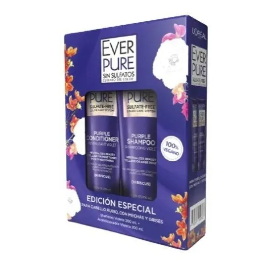Pack L'oreal Ever Purple Shampoo + Ancondicionador