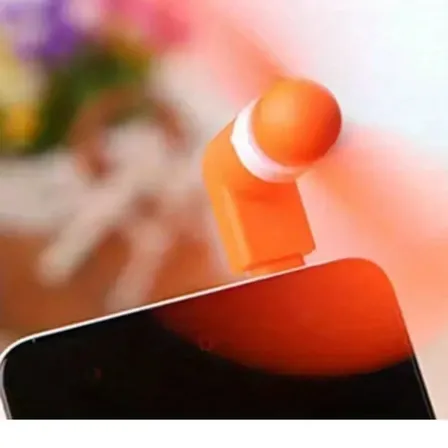 Mini Ventilador Usb C Para Celular Portátil Blanco