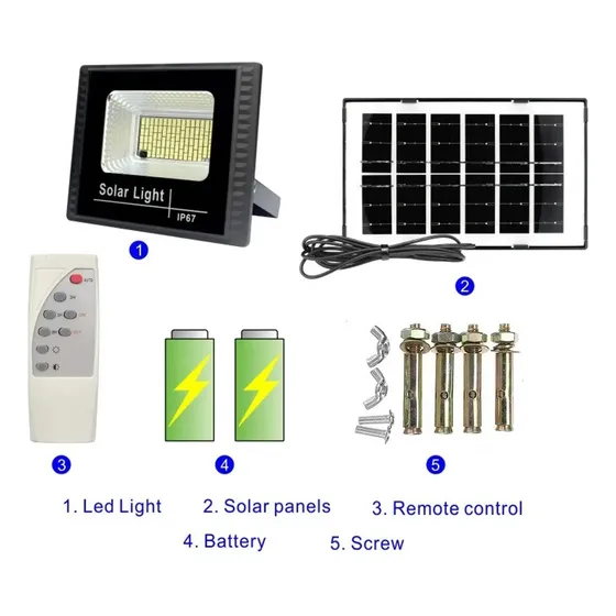 Lampara Led Panel Solar Reflector Control Remoto Iluminaria