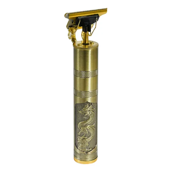 Maquina Corta Pelo Metalica Recargable Lh-4028 Color Dorado