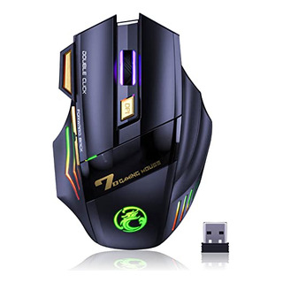 Ratón Gaming Inalámbrico Vegcoo C8, Recargable Silencioso, Ratón Gaming Inalámbrico Vegcoo C8, Recargable Silencioso,