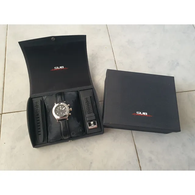 Sub Chrono Pilot Aviador Deportivo Elegante (cristal Safiro)