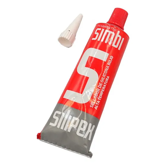 Sellador Silicon Neutral Rojo Alta Temperatura Secado Rapido