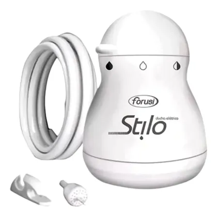Chuveiro Elétrico De Parede Stilo 5400w Forusi Envio Rapido Branco 220v 5.4 Kw
