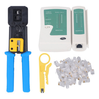 Kit De Herramientas De Crimpado Rj45 Crimp Pass Thru Cat6 Ca Kit De Herramientas De Crimpado Rj45 Crimp Pass Thru Cat6 Ca