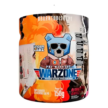 Warzone Under Labz Pré Treino Beta Alanina Arginina 150g