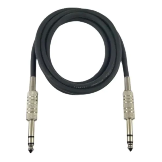 Cabo P10 Stereo X P10 Stereo Trs 2 Metros Balanceado Niquel