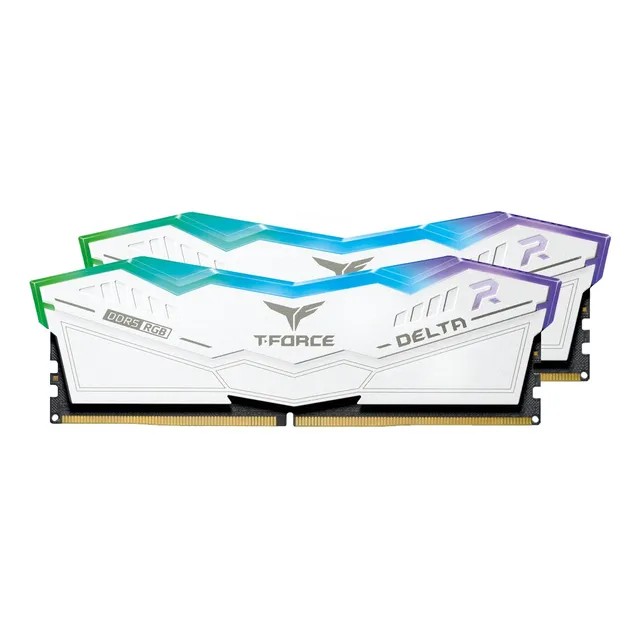 Ram Teamgroup Delta Ddr5 6400mhz 32gb 2x16 Blanca Rgb
