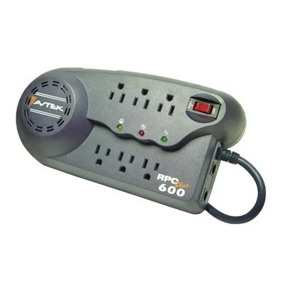 Regulador De Voltaje De 600 Va Con 6 Tomas