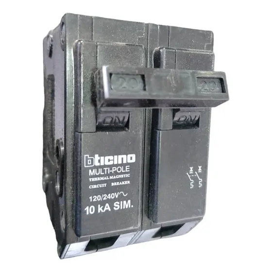 Breaker Hqp Empotrable 2020 2x20 Ticino Tibra