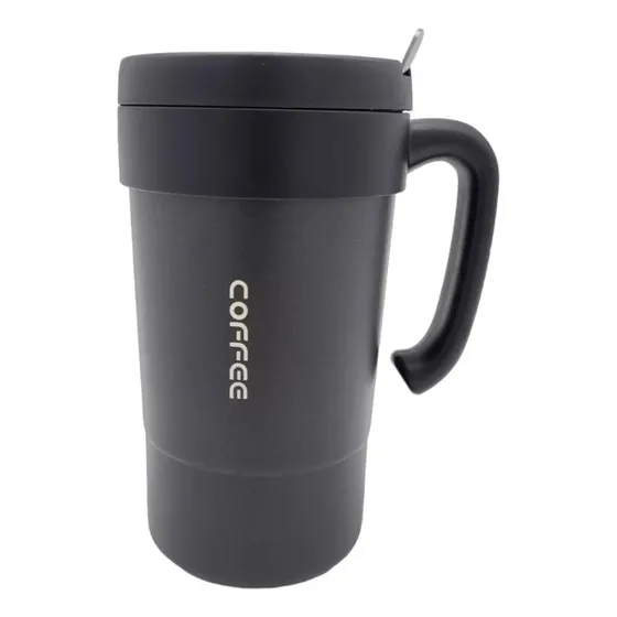 Set De Taza Térmica De Acero Inoxidable Con Revolvedor 580ml
