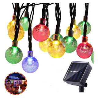 12m Guirnalda Luces Solar 100 Foco Exterior Jardin 8 Modos 12m Guirnalda Luces Solar 100 Foco Exterior Jardin 8 Modos
