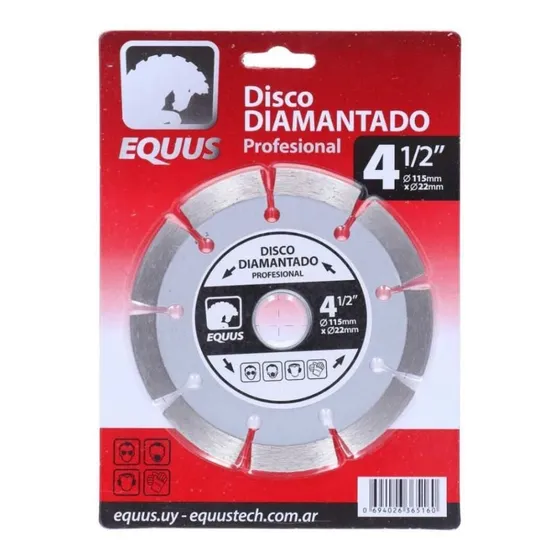 Disco De Corte Diamantado Equus Segmentado 115mm 4½ - Ynter 