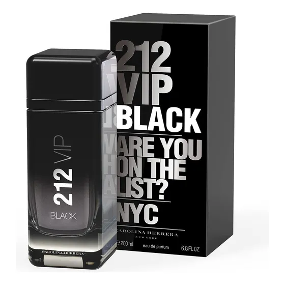 Perfume Carolina Herrera 212 Vip Black Man Edp 200 Ml