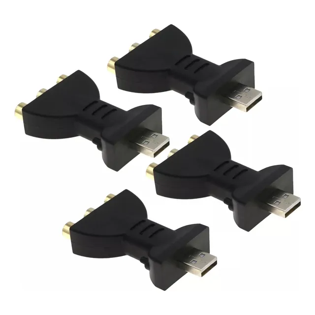 Adaptador De Audio Y Vídeo Hembra 4usb Macho A 3 Rca Av Conv