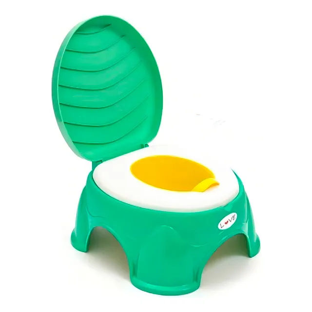 Pelela 3 En 1 Love Educador Escalón Adaptador C/tapa Color Verde Liso