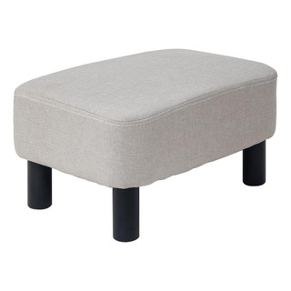 Ibuyke 16.54 Peish Stool, Linen Fabric Pouf, Con Patas De Ma Ibuyke 16.54 Peish Stool, Linen Fabric Pouf, Con Patas De Ma