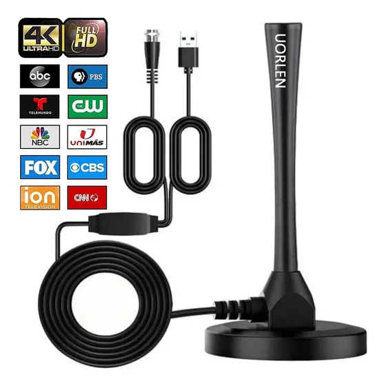Antena De Tv 2025 De 1200 Millas Digital Hd Para Interiores Con Amplificador De Señal Para Smart Tv Y Televisores Más Antiguos Uorlen Ml1-mx-0015