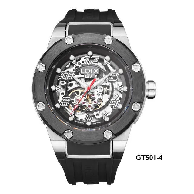 Reloj Hombre  Loix®  Gt501-4 Negro Con Plateado